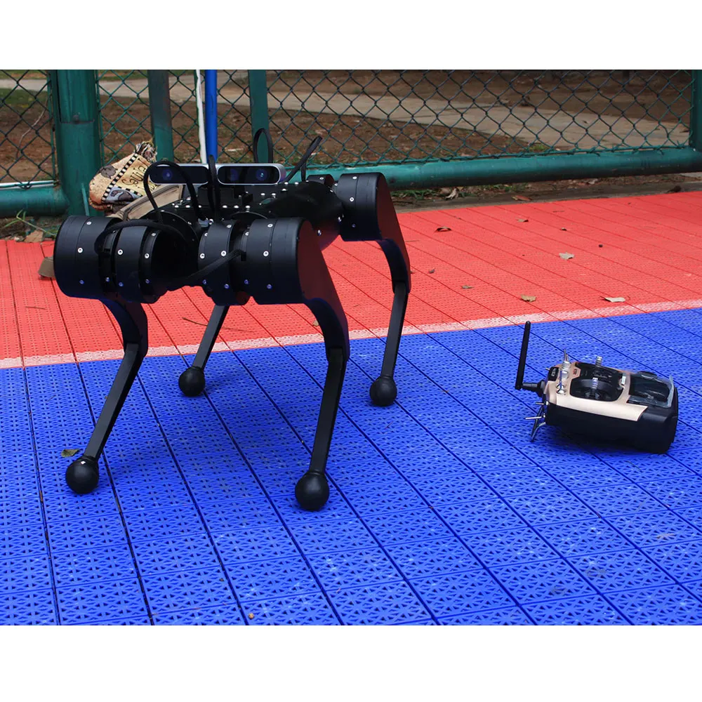 Perro robot cuadrúpedo biónico 12DOF, código abierto, versión básica del robot MIT AI para programación de educación STEM