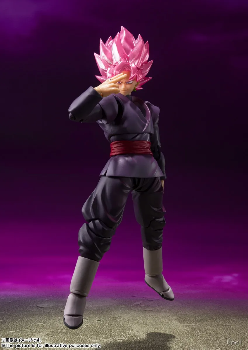 

In Stock BANDAI SPIRITS S.H.Figuarts Dragon Ball Chou Goku Black Super Saiyan Pink Model Toy Anime Figure