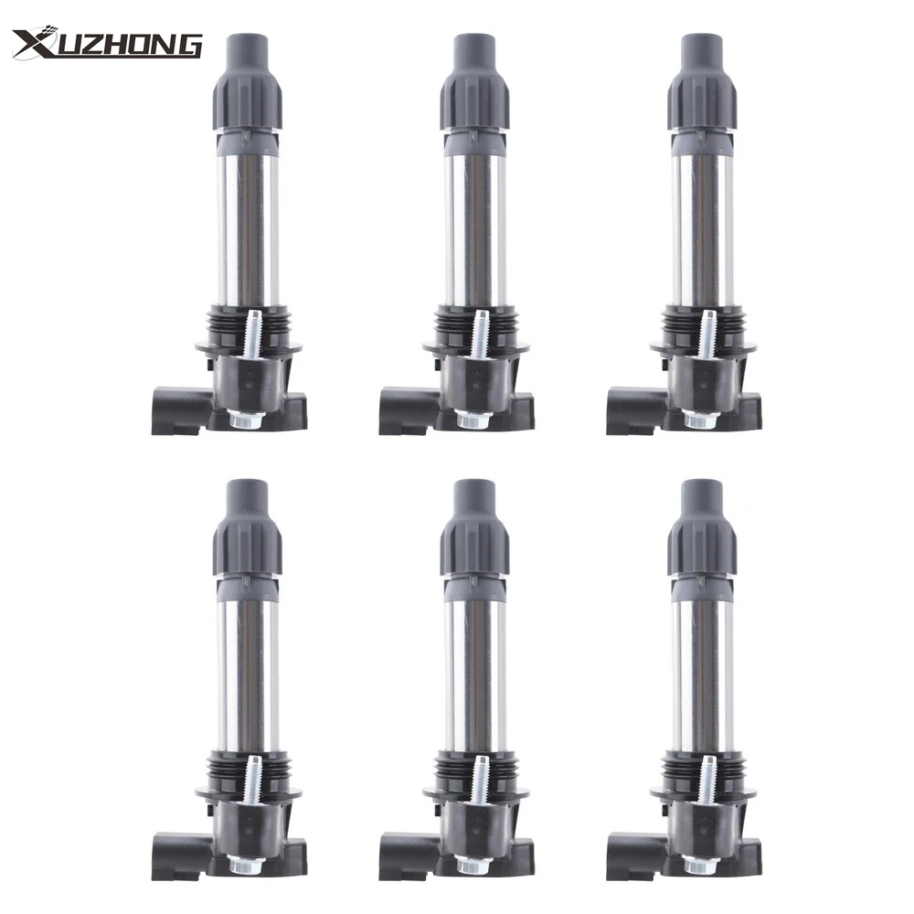 

UF569 12590990 12610626 12618542 12632479 6X High Performance OEM Ignition Coil & Spark Plugs for GMC Chevy Cadillac UF569