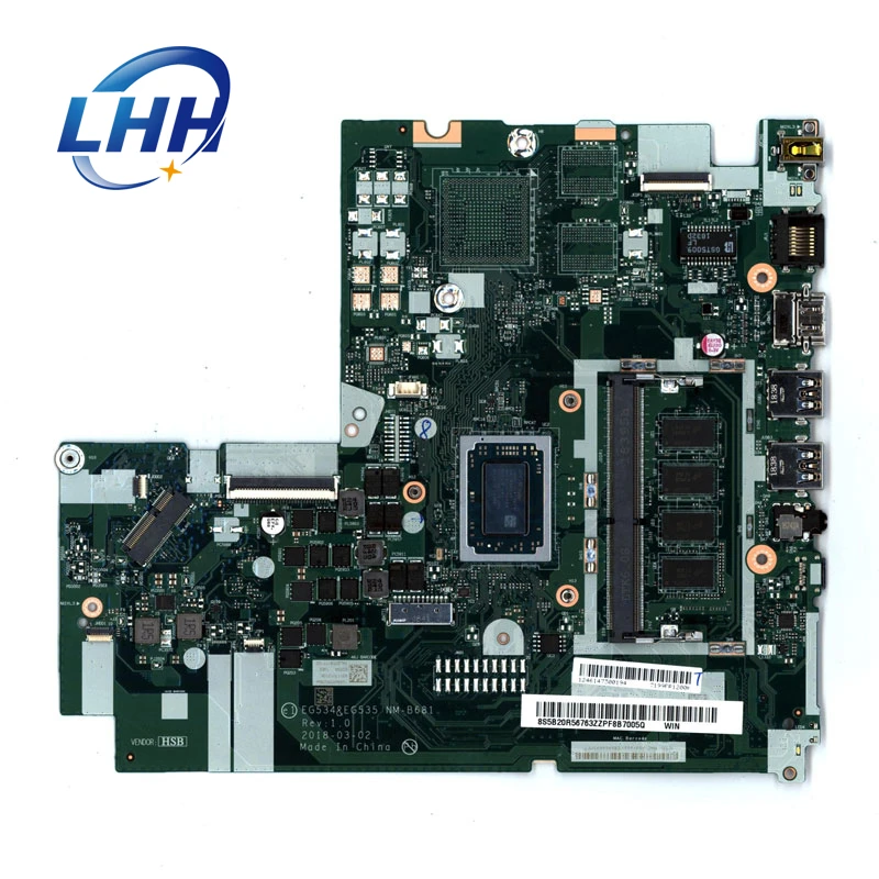 

NM-B681 Main Board for Lenovo Ideapad 330-15ARR Laptop Motherboard with R3-2200 R5 2500U CPU 4G RAM UMA 100% Test Send