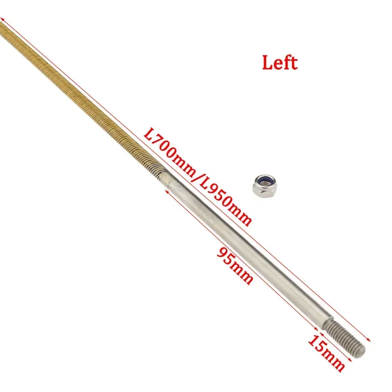 6.35mm 1/4'' Flexible Axle Flex Cable Soft Drive Shaft Length 700mm/950mm Left/Right Shaft for RC Brushless Electric Boat