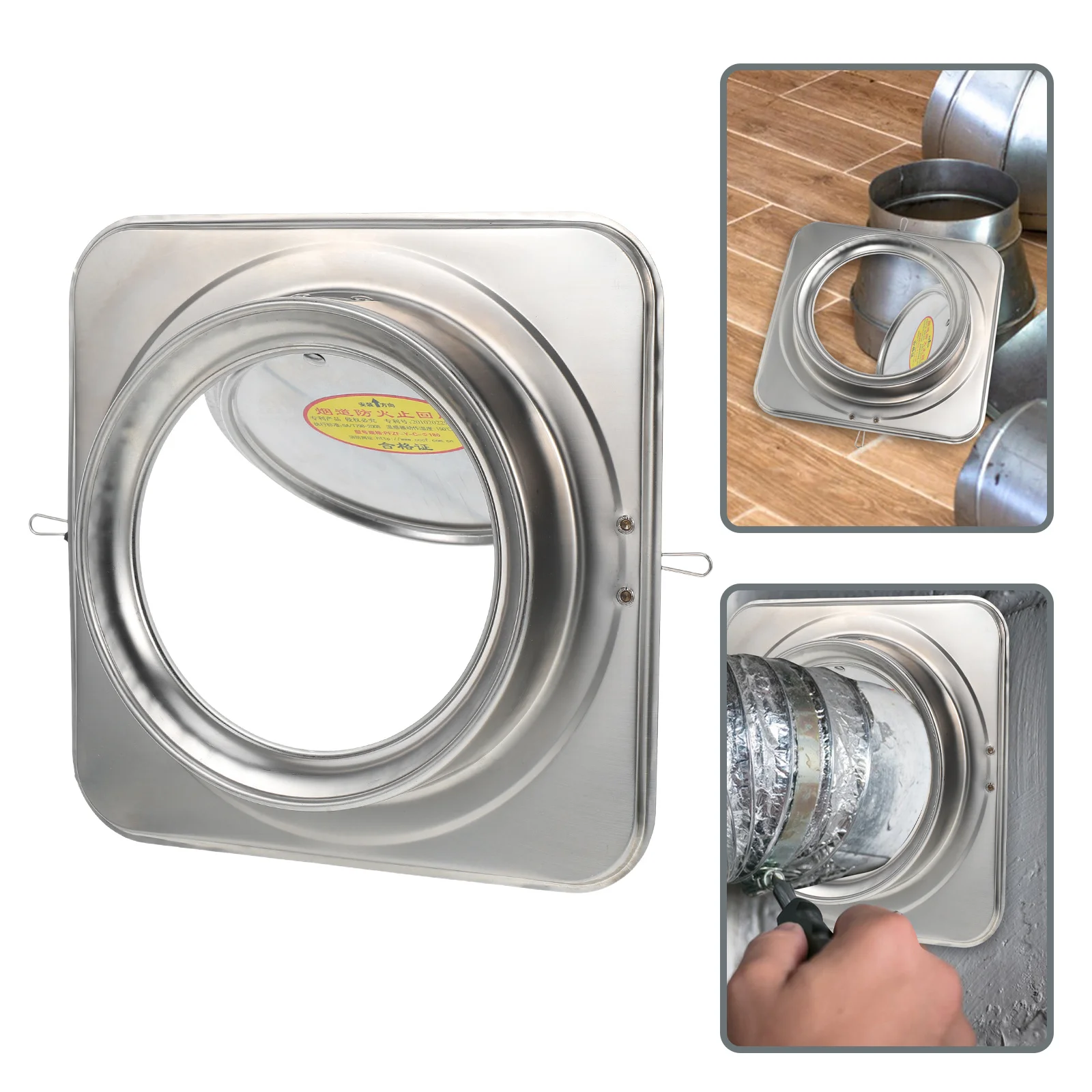 

Stainless Steel Non-Return Valve 160-180Mm For Kitchen Bathroom Smoke Valve Exhaust Vent Cover Outdoor