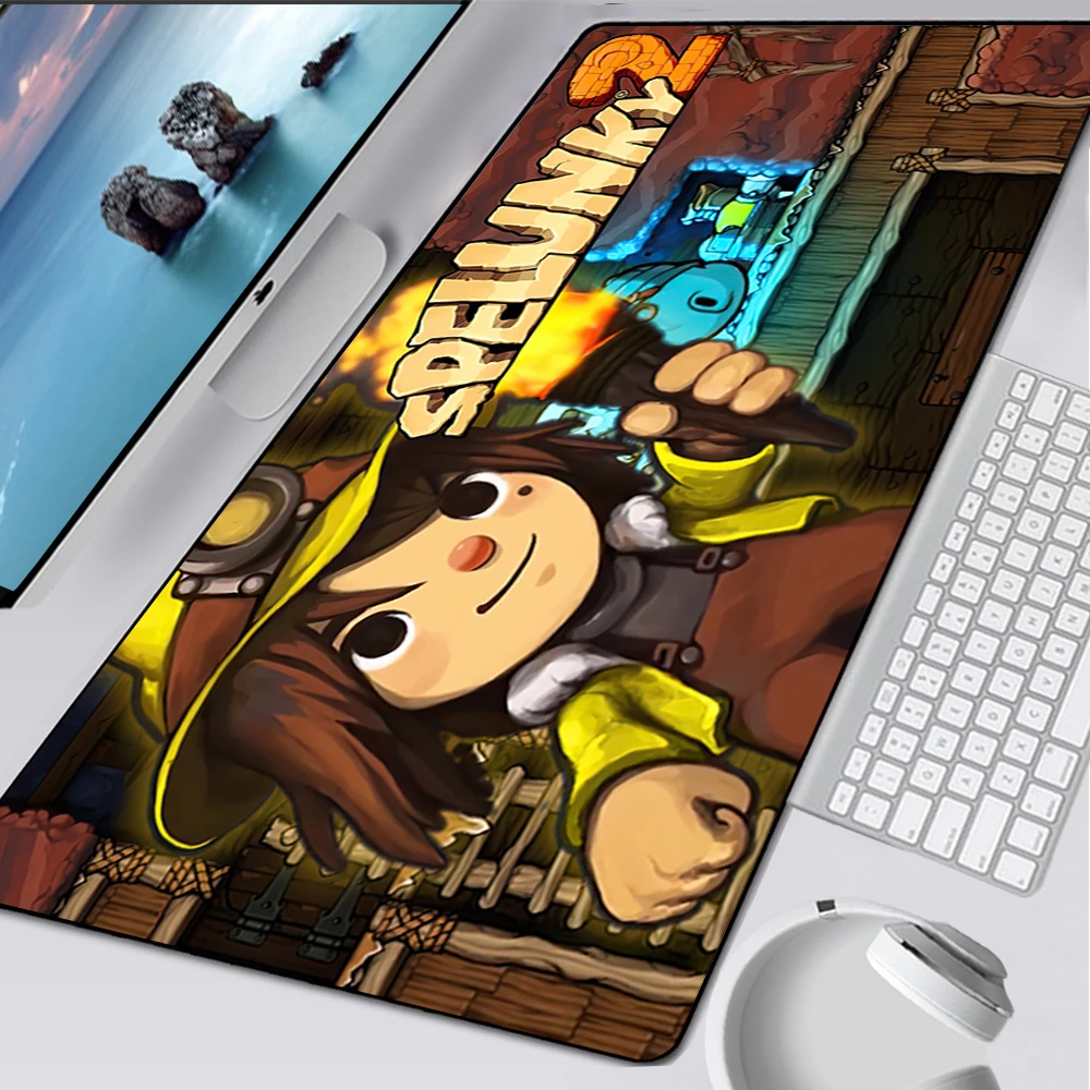 Spelunky 2 Large Gaming Mouse Pad Computer Mousepad PC Gamer Mouse Mat Laptop Mausepad XXL Mouse Carpet Keyboard Mat Desk Pad