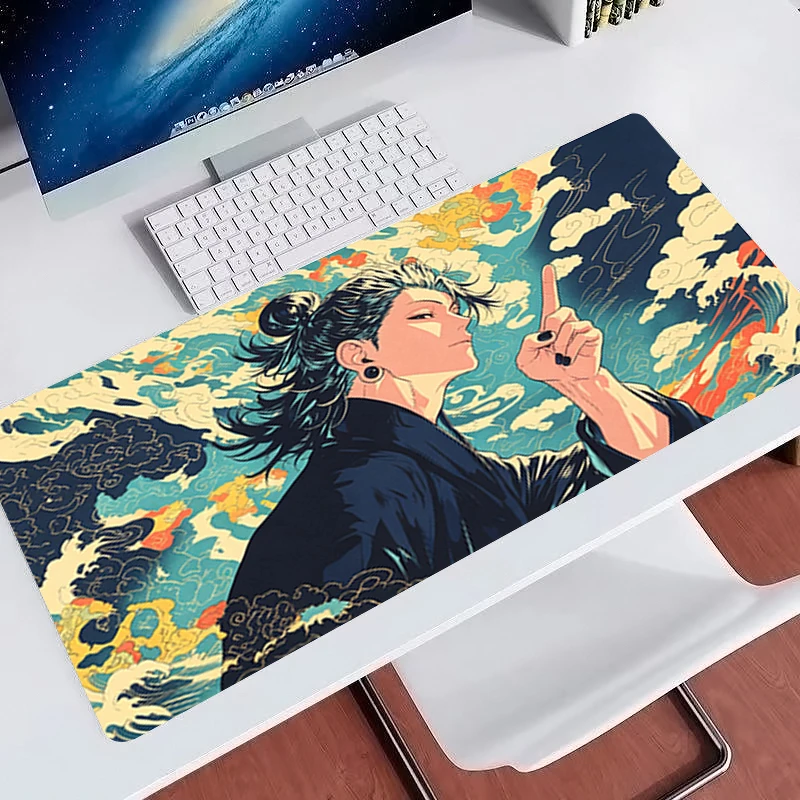 Popular Mouse Pad J-jujutsu Kaisen Anime Desk Mat Professional Gaming Accessories Computer Keyboard Mat Lock Edge Gamer mousepad