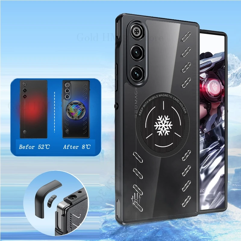 

Graphene Heat Dissipation Armor Shockproof Case For ZTE nubia Red Magic 10 Air Magnetic Cooling Cover Red Magic 9S 8 10 Pro Plus