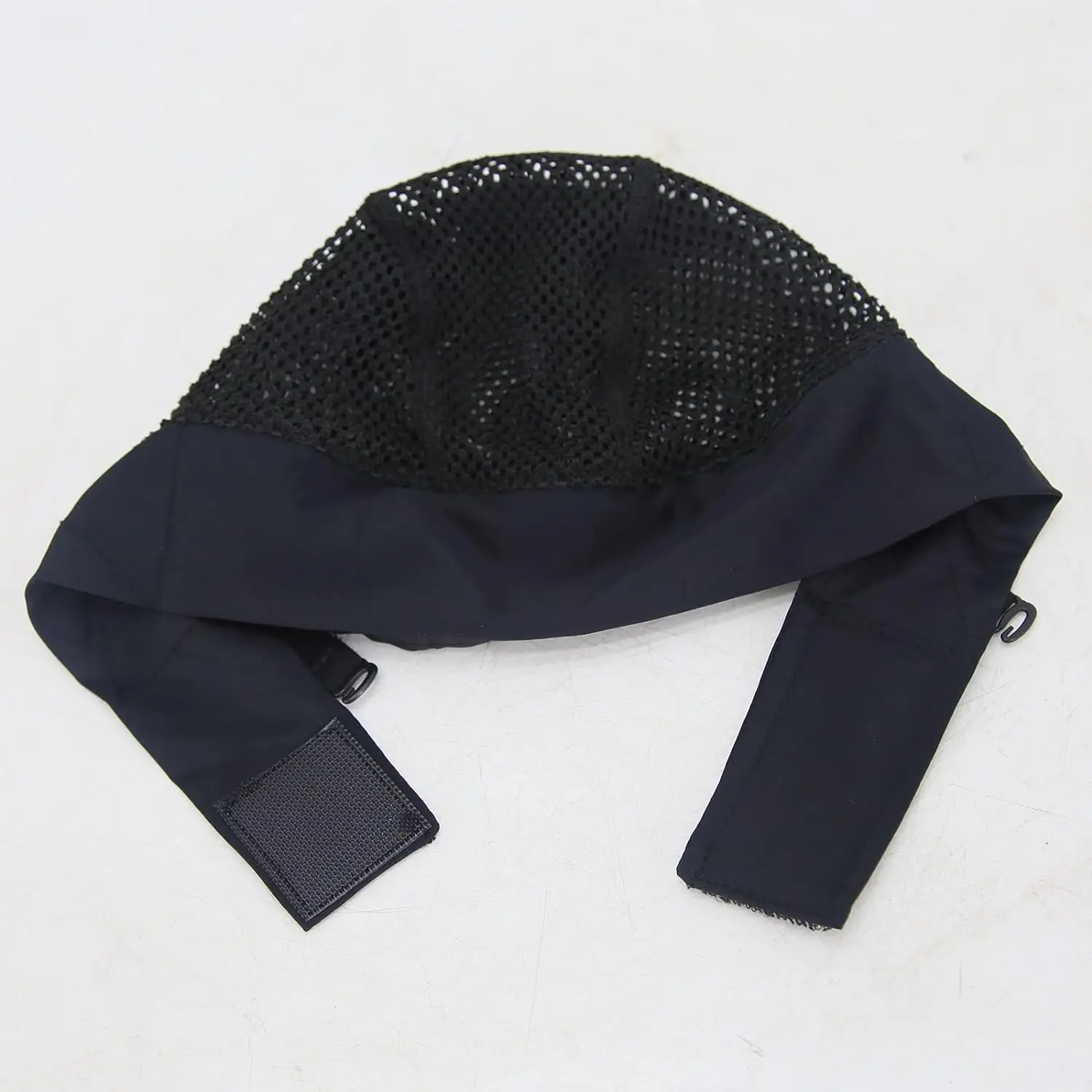 1-teilige schwarze Stirnband-Perückenkappe, verstellbare große Loch-Perücken-Griffkappe, Eisseidenmaterial für die Herstellung von Stirnband-Perücken – Detail 7