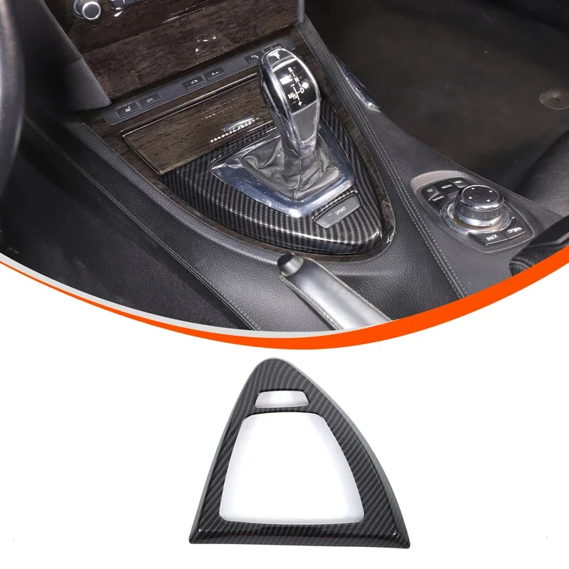 

For BMW 6 Series 2007 2008 2009 gear frame, car gear position decorative frame accessories ABS carbon fiber pattern 1pcs