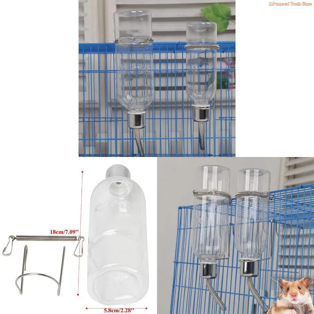 350ML No Drip Automatic Water Dispenser Hanging Water Feeder for Small Animals W91B
