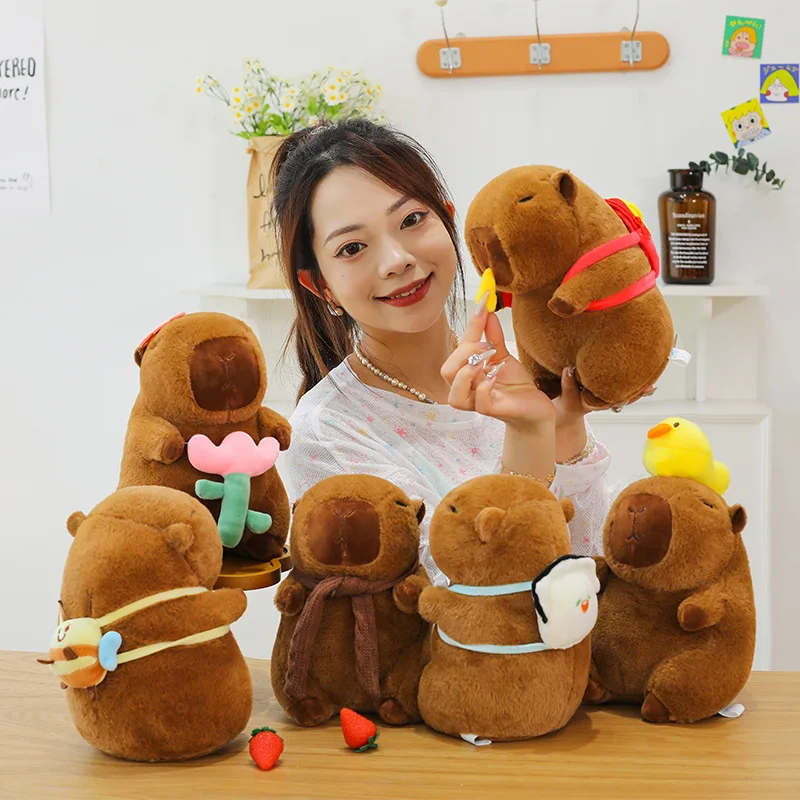 Kawaii Capibara Giocattoli di Peluche Naso Capibara Bambola di Pezza Carino Brutto Carino Cavy Morbido Cuscino Peluche per I Bambini Compleanno Regalo di Natale