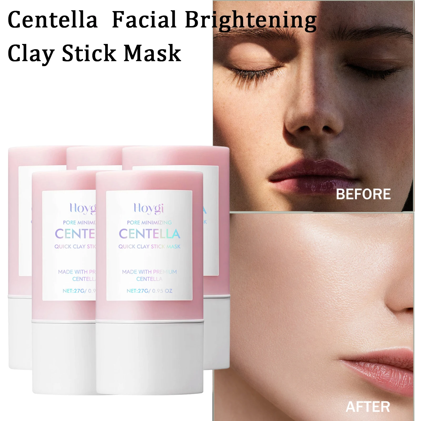 Korea Centella Rapid Pore Cleansing Clay Mask Quick Moisturizing Soothing Facial Brightening Face Mask Korean Skincare 27g