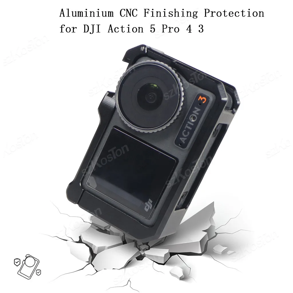 Алюминиевая рамка для DJI Osmo ACTION 5 Pro 4 3 металлическая клетка быстросъемное крепление с холодным башмаком полная защитная рамка