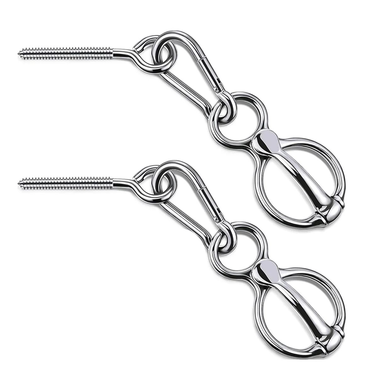 

AB52 2 Sets Horse Tie Ring, Horse Tack and Supplies Horse Training Equipment Safe Horse Accessories with Eye Bolt, Tie Rings