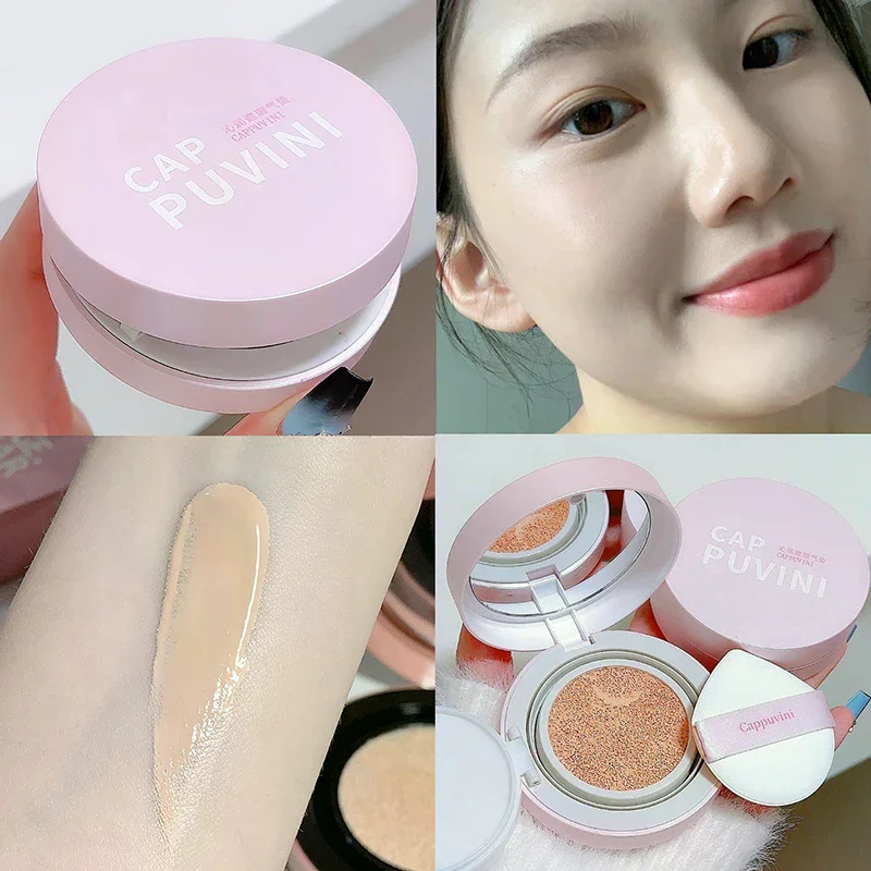 Cappuvini Moisturizing Air Cushion Cream Light Waterproof Natural Liquid Foundation Brightens Skin Tone Air Cushion BB Cream