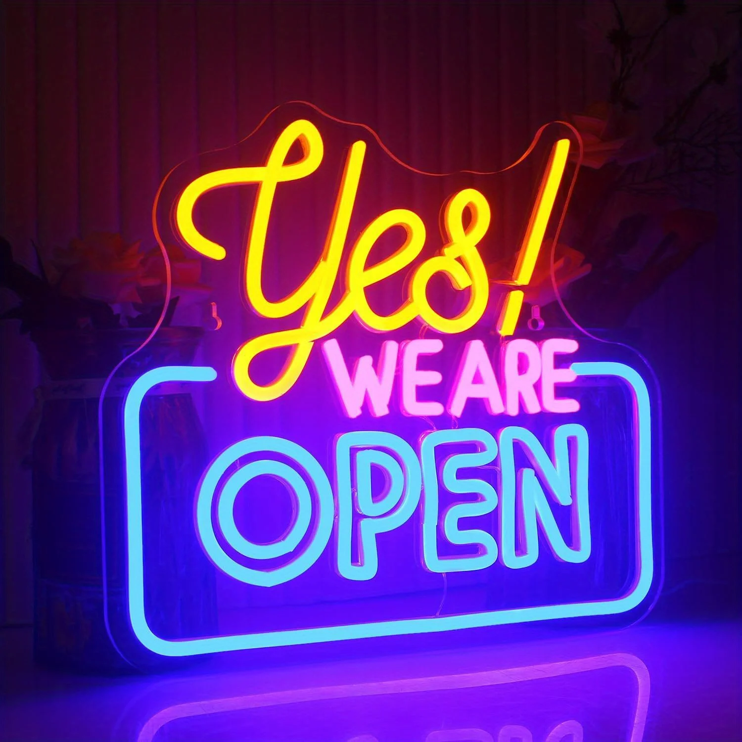 Neon Open Sign - Bright LED Light, USB Powered,Wall Hanging,Perfect for Bedroom, Bar, Shop, Coffee, Salon,Hotel,Store Displays