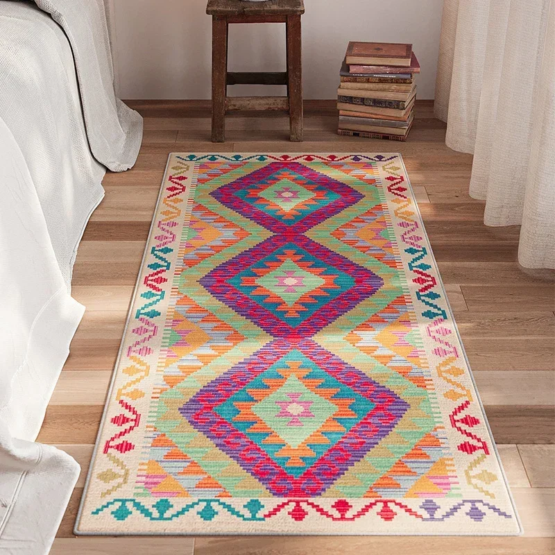 

Ethnic Style Carpet for Living Room, Floor Mat Bedroom, Bedside Area, Retro Rug, Nordic Sofa, American, Persian Rugs, Soft