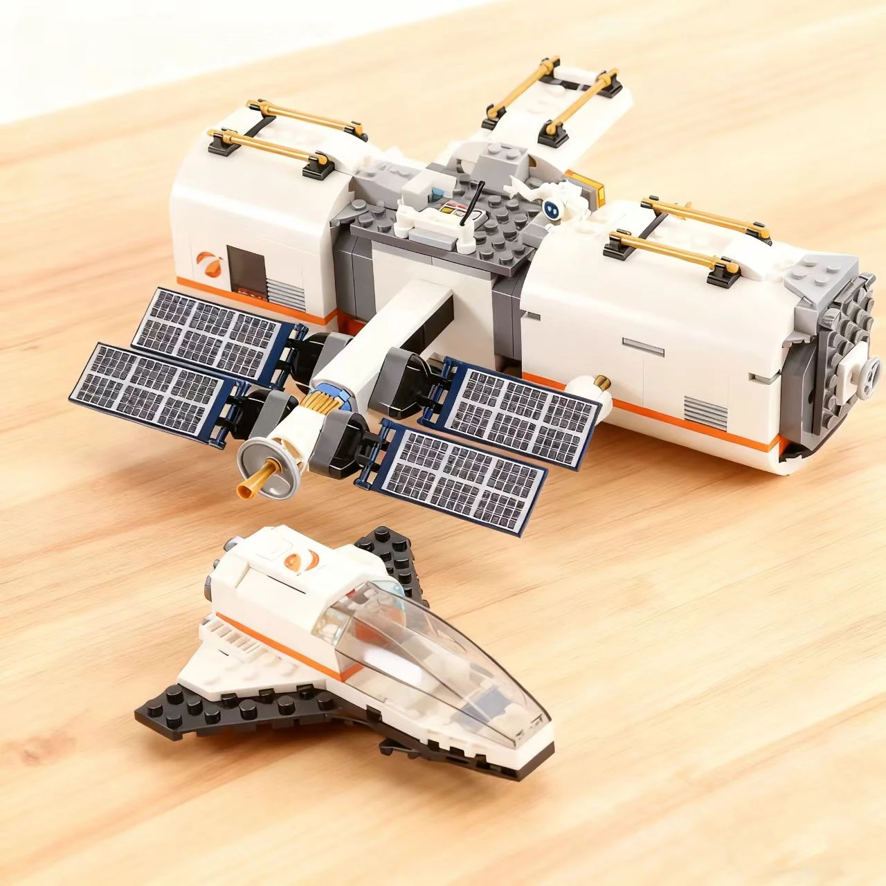 Conjuntos compatibles con terceros, serie City, bloques de construcción, estación de satélite espacial Lunar, juguetes de montaje espacial de la NASA para niños ﻿