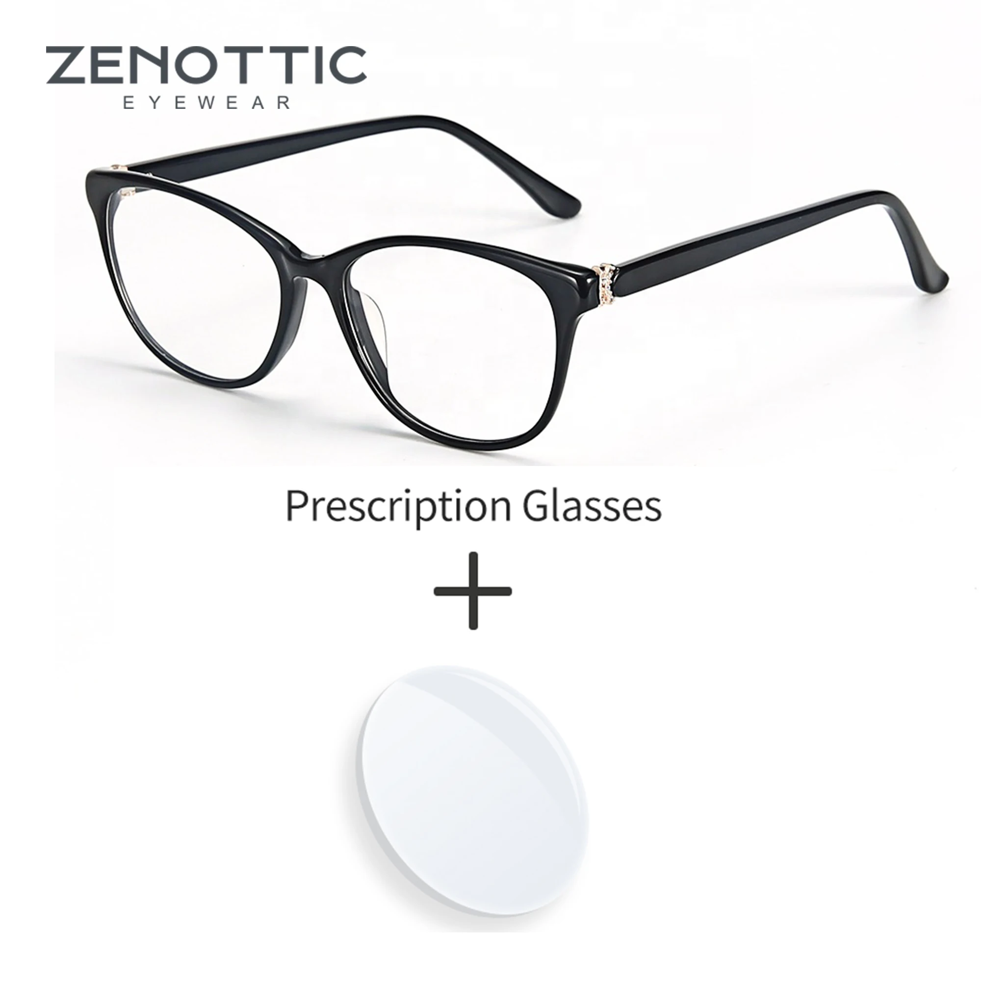 

ZENOTTIC модные ацетатные очки по рецепту женские квадратные прогрессивные оптические очки с защитой от синего света близорукость и дальнозоркость очки