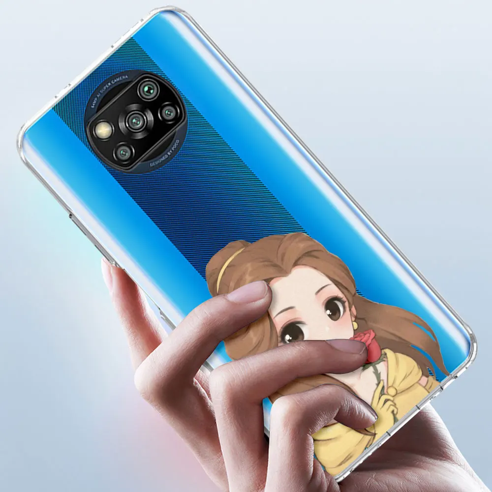 Beauty and the Beast Case for Xiaomi Poco M3 M5 X4 F4 F5 M4 M5s X3 NFC X5 X6 F1 F2 Pro F3 GT TPU Transparent Soft Phone Cover