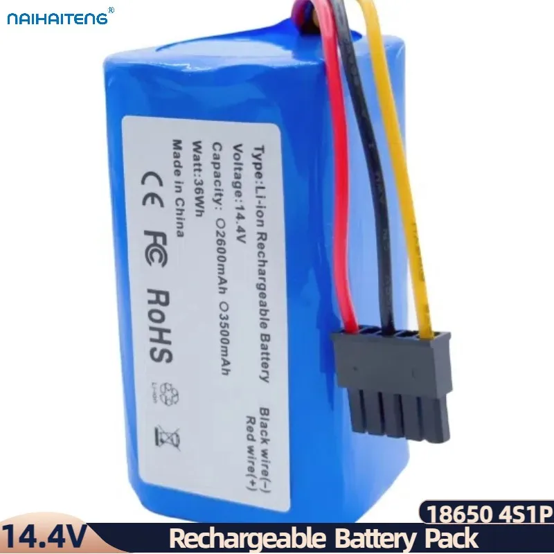 14.4V14.8V 2600mAh3500mAh Per Xiaomi Norma Mijia Mi Robot Mop 2 Lite Spazzatrice Aspirapolvere MJSTL Sostituzione Batteria ricaricabile agli ioni di