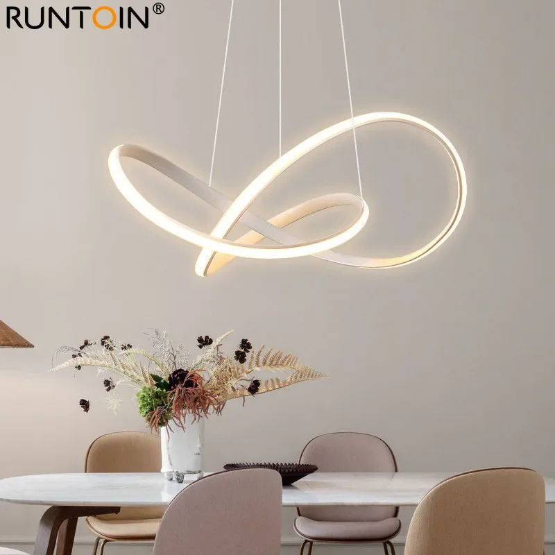 LED Chandelier Modern Minimalist Pendant Lamp For Living Room Dining Room Kitchen Bedroom Simple Remote Control Hanging light