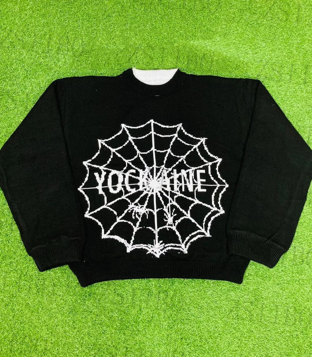 traf y2k Women\'s sweater pullover sweatshirt long sleeve winter vintage print pattern clothes hip hop oversize back school fit