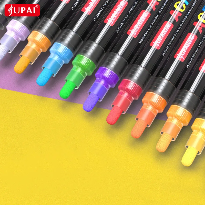 

12 Colours Of Painted Markers, Multi-Surface Rock Painting Permanent Markers For Wood, Ceramic, Canvas, Glass, Plastic, Etc.