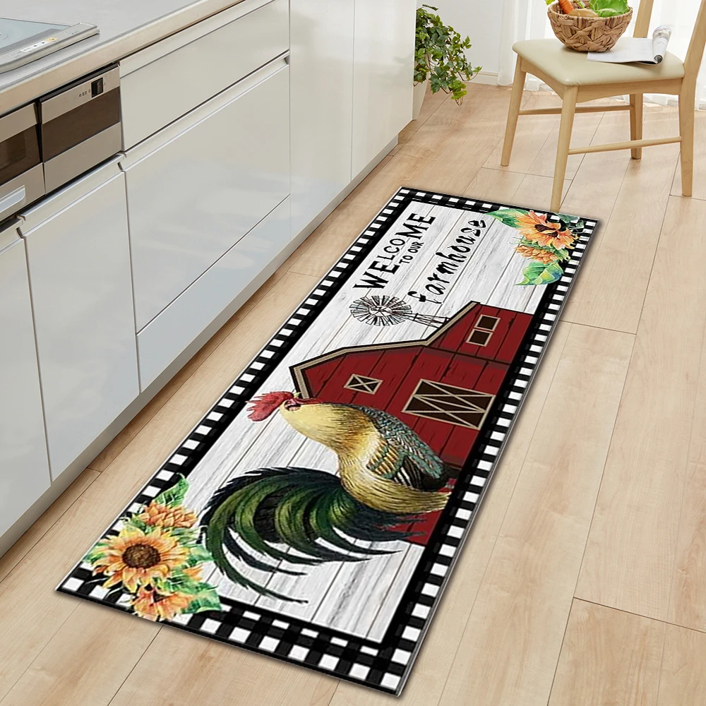 Kitchen Mat Home Entrance Doormat Living Room Bedroom Balcony Floor Decor Carpet House Bathroom Hallway Door Non-slip Foot Rug