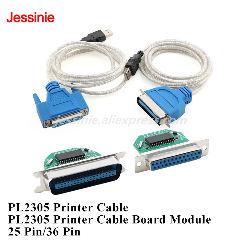 USB 2.0 to 25 36 Pin Parallel Port Cable IEEE 1284 DB25 Printer Line Adapter Lead Bidirectional Communication 12Mbps Laptop PC