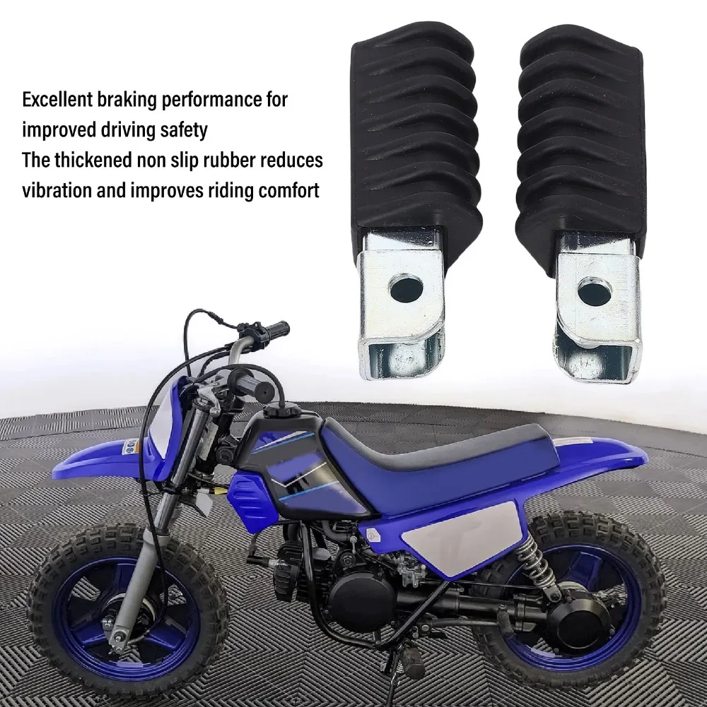 2PCS Left & Right Motorcycle Foot Pegs Durable Construction Anti-Slip Surface Dirt Bike Footrest Motorcycle Footrest ATV Riding