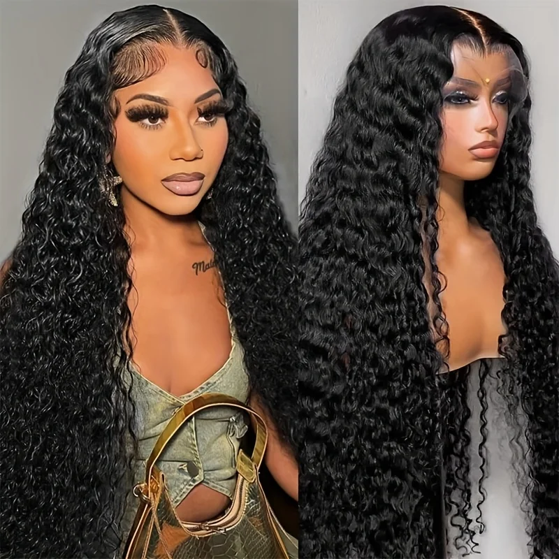 

13x6 Full Lace Frontal Wigs Water Wave Full 13x6 HD Lace Frontal Wigs Deep Wave Virgin Human Hair Wigs 210%