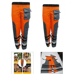 Chainsaw Chaps,9 Layer Adjustable Waistwand,Chainsaw Chaps Apron Wrap, Workers Gifts Orange Chainsaw Pants Apron