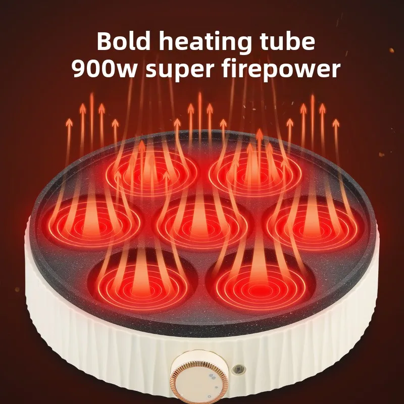 وعاء طهي البيض الكهربائي ذو 7 فتحات 220 فولت: صانع الإفطار التلقائي غير اللاصق للأومليت والبيض المسلوق |   سريع وسهل التنظيف