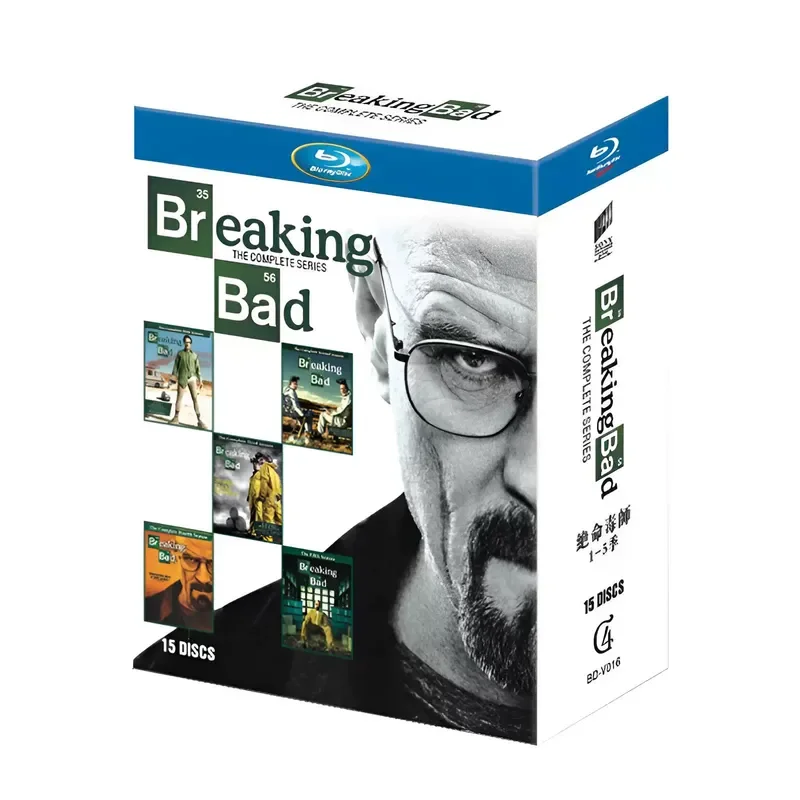 Blu-ray Ultra HD American Drama Breaking Bad Season 1-5 BD Disc 15 Disc Pack