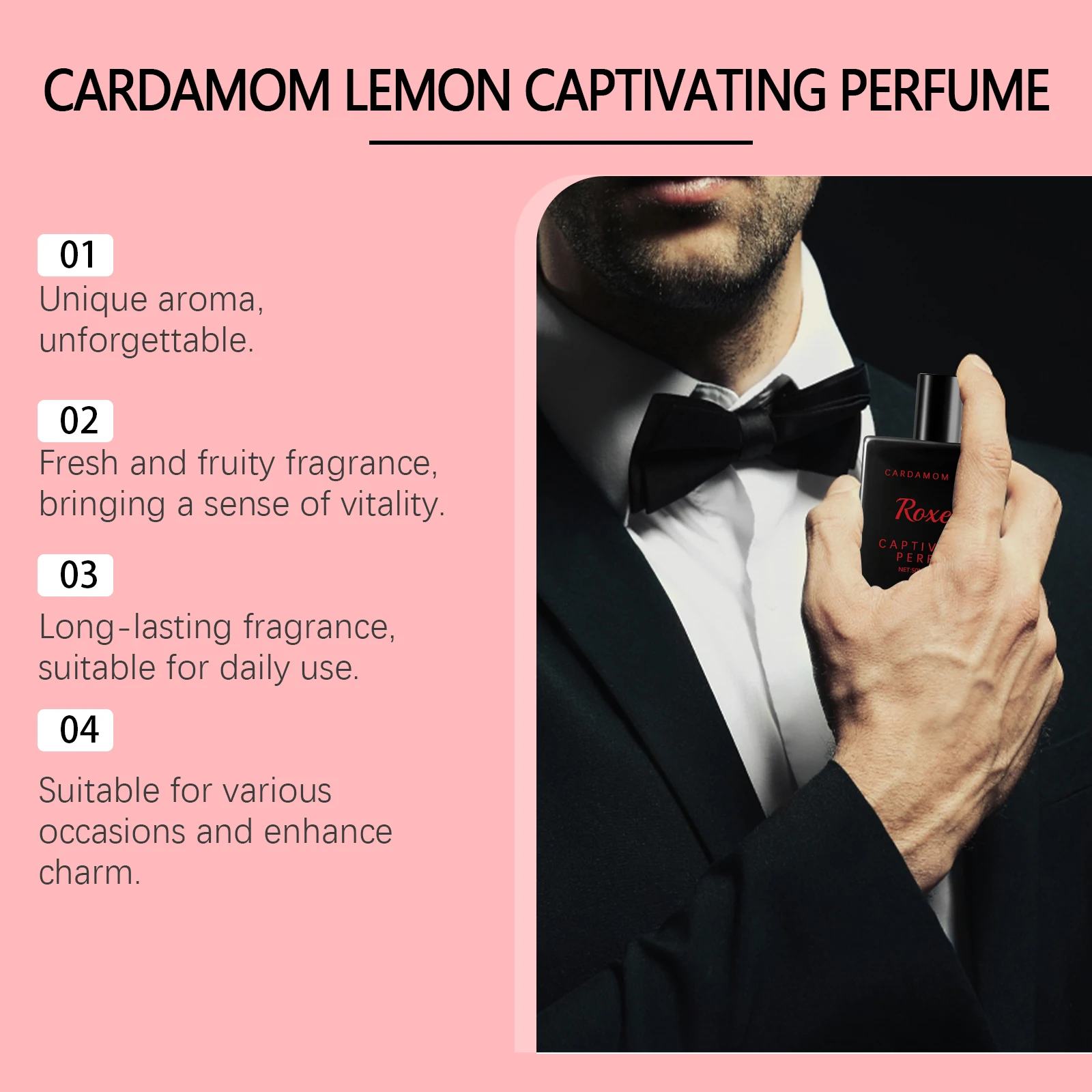 Perfume for Men Attracting Women Show Charms Cardamom Lemon Perfume Long Lasting Fragrance Dating Atmosphere Body Perfume Spray