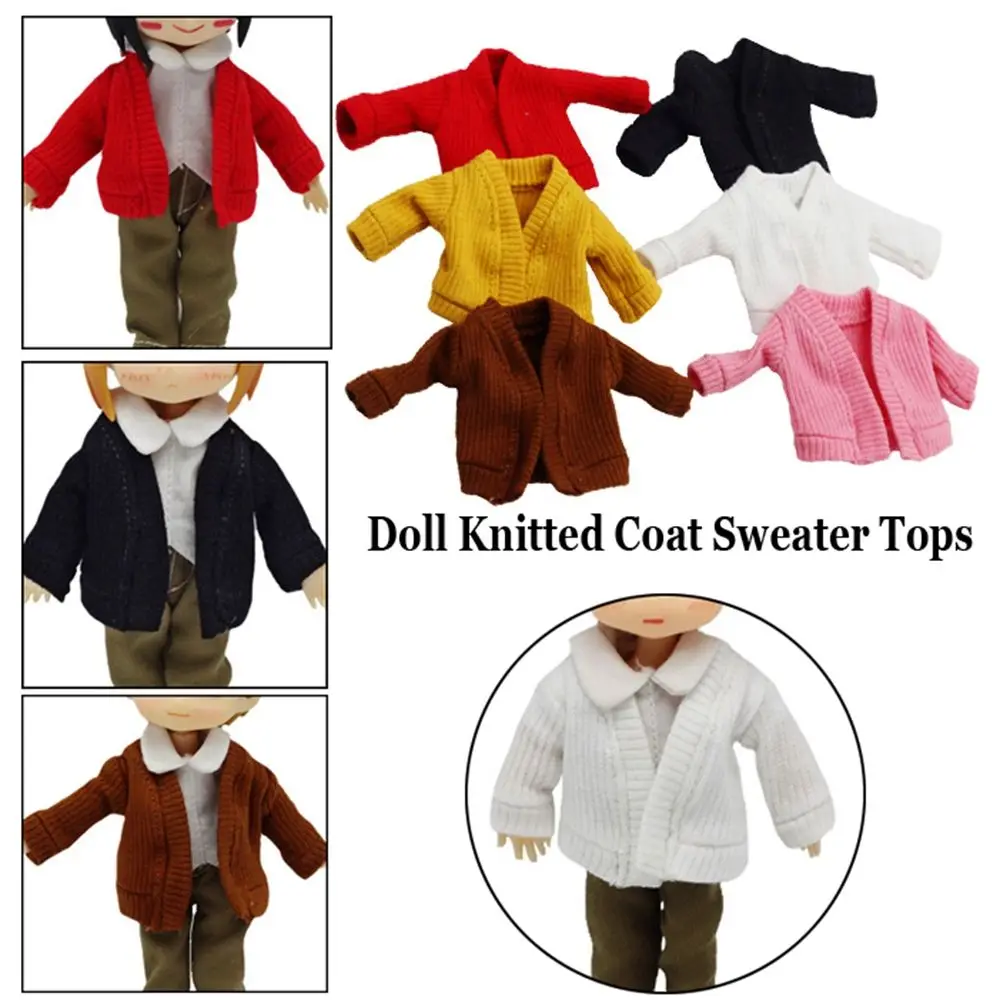 New Handmade Multicolored Mini Knitted Sweater Tops Casual Dress Fur Coat Dressing Clothes