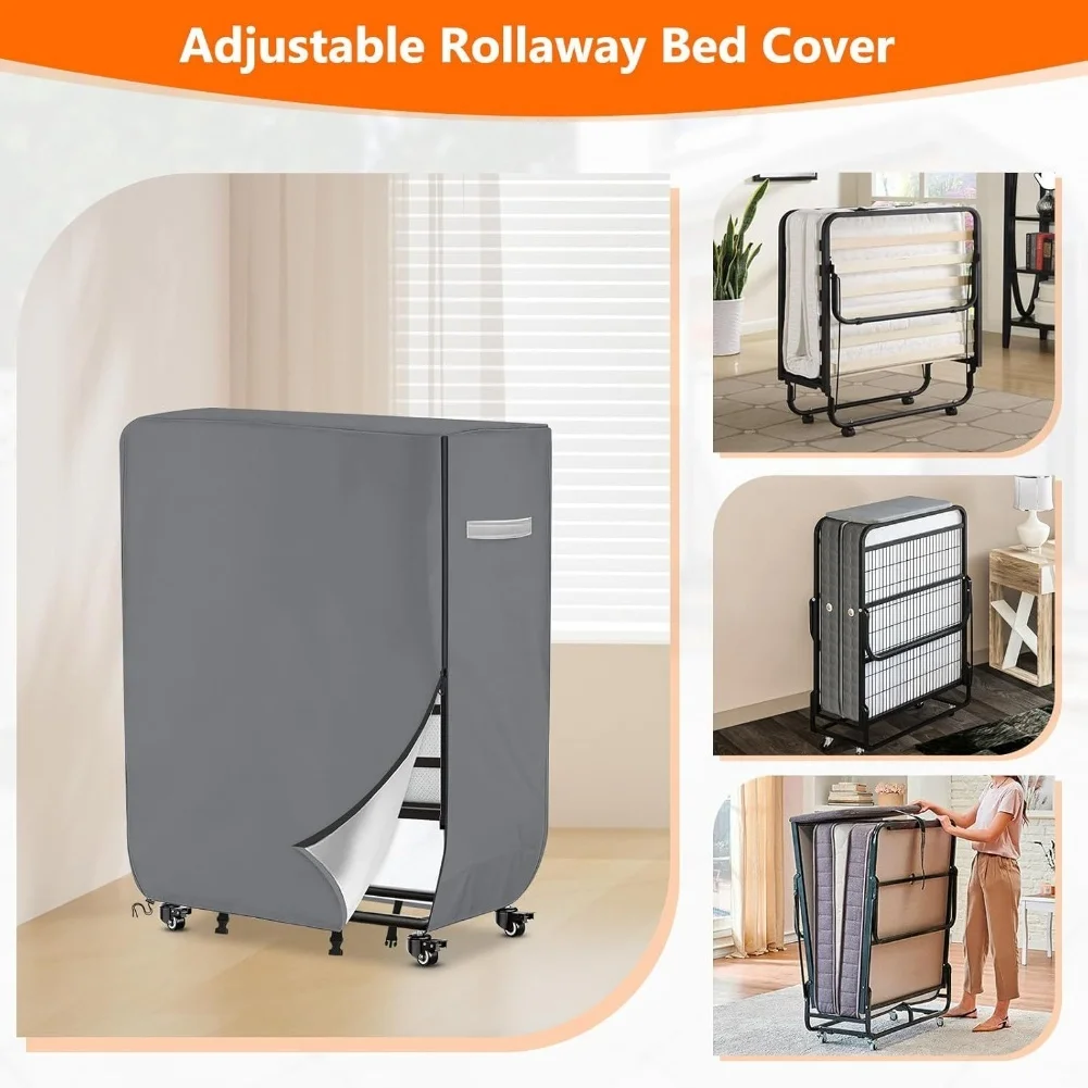 

Rollaway Bed Storage Cover Twin Folding Bed 99 38 114cm Waterproof Dustproof with Convenient Zipper and Drawstring