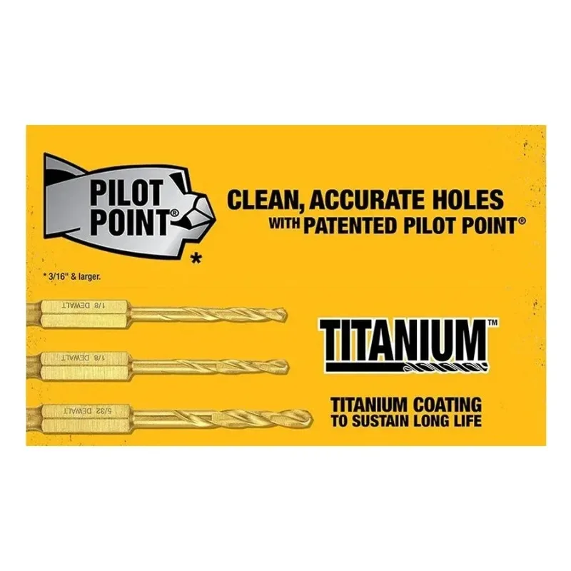 

DEWALT DW1361 Набор динамометрических сверл из титанового сплава, подходит для деревообработки и металлообработки, сверла из быстрорежущей стали HSS