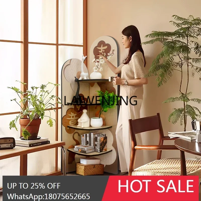 living room corner decorative painting creative corner rack corner multi-layer floor storage rack