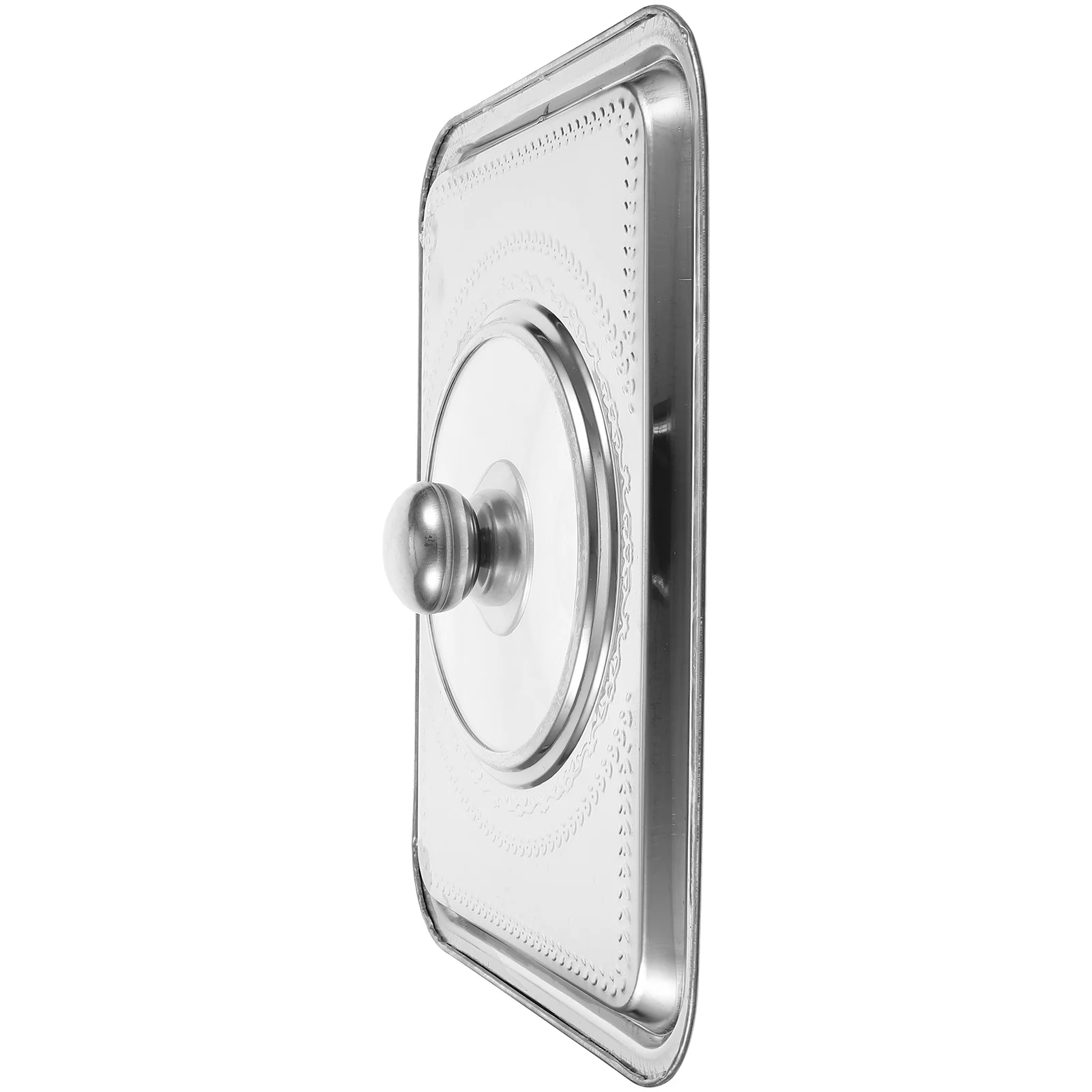 

Stainless Steel Grilled Fish Plate Cover 36x27 Rectangle Food Tray Lid BBQ Pan Covers Easy Clean Kitchen Barware