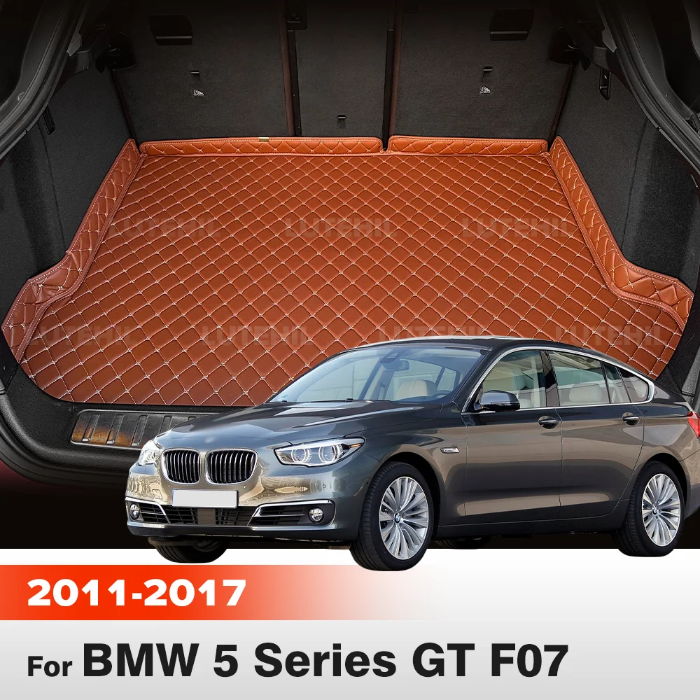 

Car Trunk Mat For BMW 5 Series GT F07 2011 2012 2013 2014 2015 2016 2017 High quality Leather boot Carpet Interior Accessories