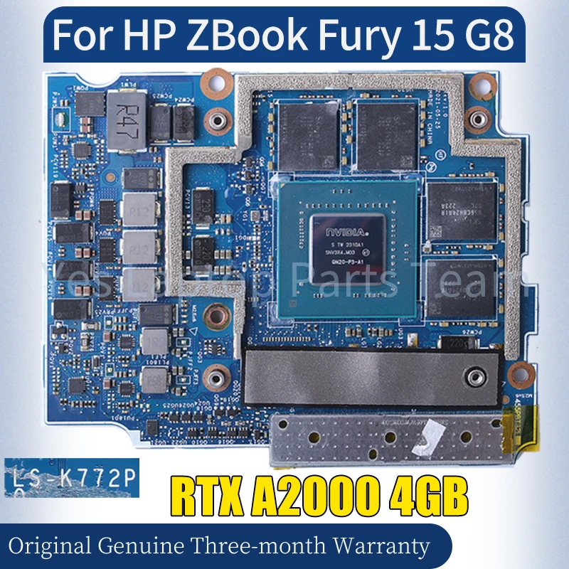 

LS-K772P для HP ZBook Fury 15 G8 Материнская плата ноутбука RTX A2000 4 Гб QN20-P3-A1 Материнская плата для ноутбука