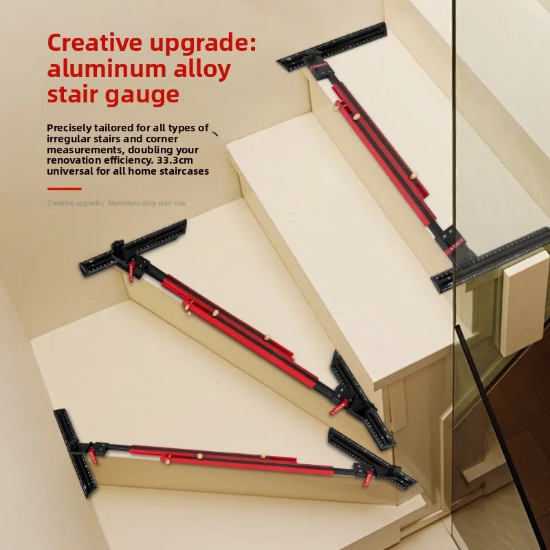 Portable Chute Stair Measuring Ruler Stair Decoration Tools Lock Stair Ruler