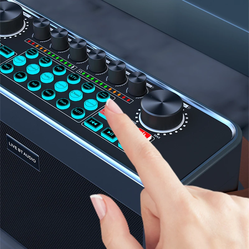 TV-Karaoke-Maschine tragbare Outdoor-Gesangs familie ktv Live-Soundkarte integrierte Maschine Bluetooth-Lautsprecher drahtloses Mikrofon Audio