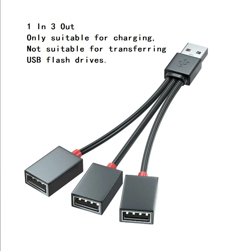 Car Mounted 1 to 2 USB Branching Multi-functional Adapter for Mobile Phones, Tablets, and Extended Multi Interface Hubs