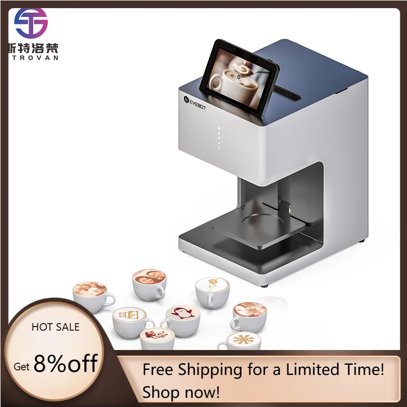 STLF JW Coffee Shop Supply Wifi Edible Ink Cappuccino Foam Latte Art Selfie 3d Face Machine Price Coffee Printer