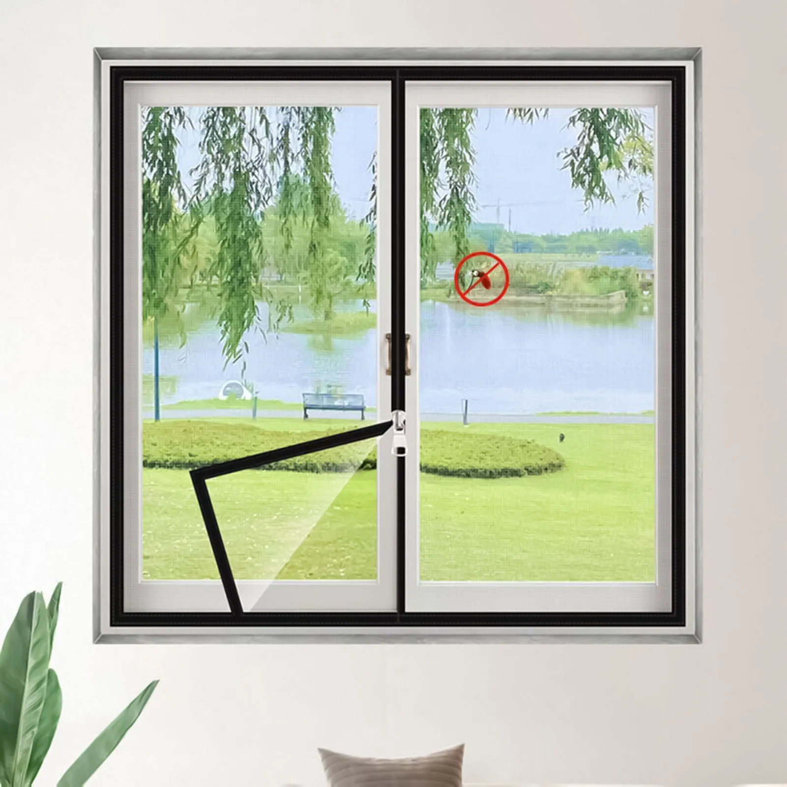 

60x100cm Door And Window Gauze Self Adhesive Mosquito Screen Window Spring Summer Mosquito Repellent Gauze Home Decoration Props