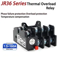 Relé de sobrecarga térmica serie JR36 380V protector de sobrecarga de temperatura contactor JR36-20 motor JR36-63 160 alta corriente 1,5-160A