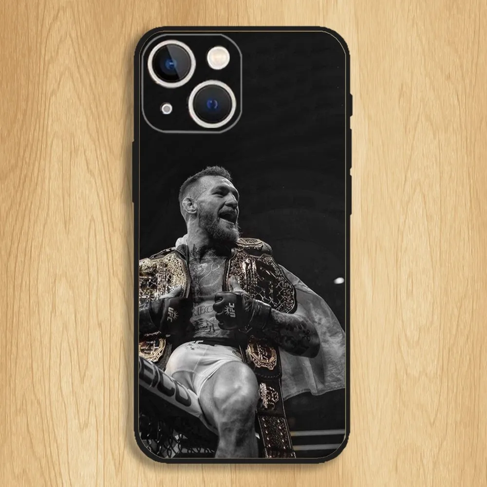 Conor Mcgregor Phone Case For iPhone15,14,13,12,11,Pro,Max,Plus,Mini,X,XS,XR,8,7,6,S,Plus,SE Soft Black Case