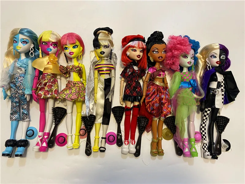 Original Dolls 3D Eyes Doll Girl Fashion Red Blue Pink Black Hair 11 Joints BratzDoll Bratzillaz Doll Beautiful Best Gift