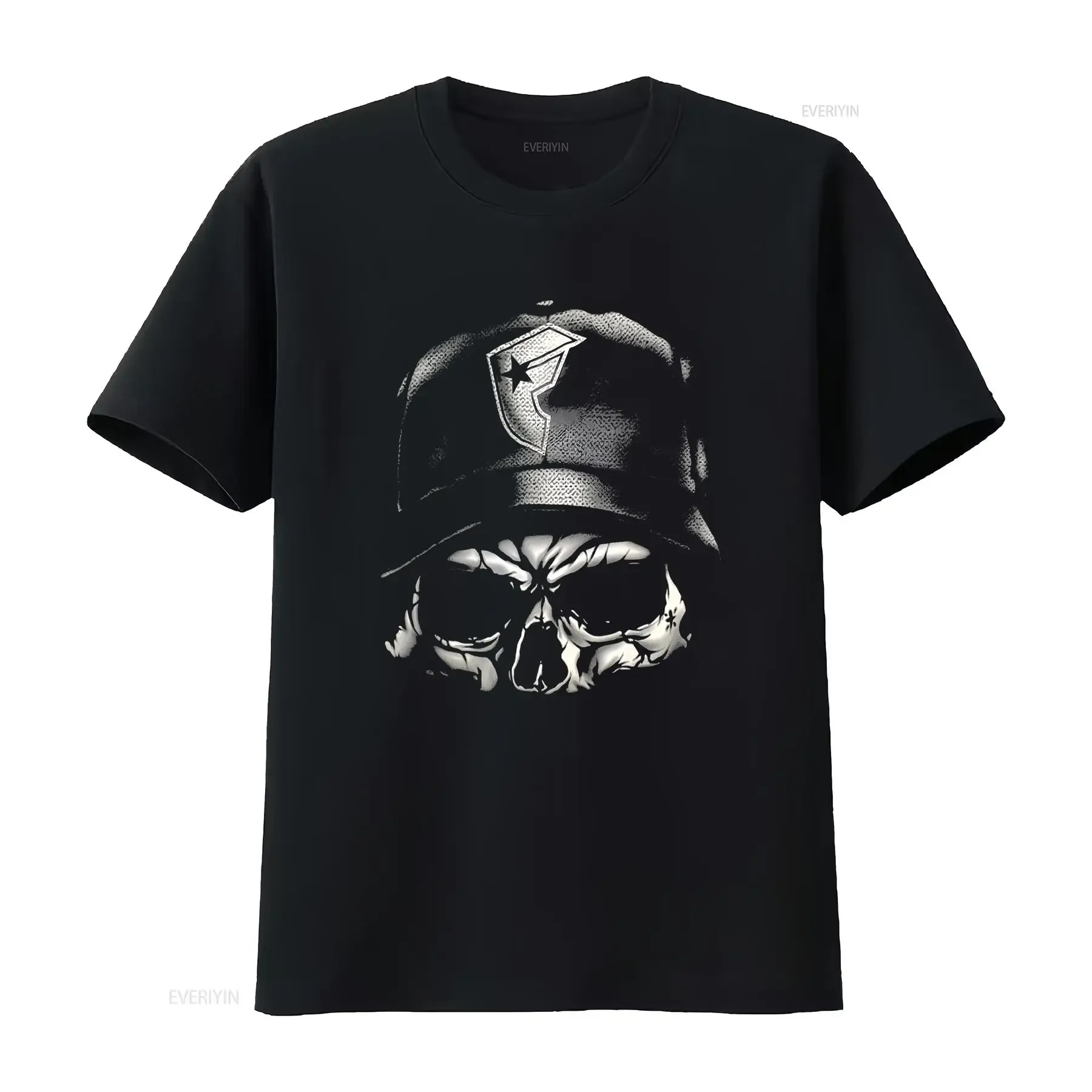 Vintage Stars And Straps T Shirt Skull with Hat Killer Distribution Mens M vintage Washed fashion designer clothes Breathable